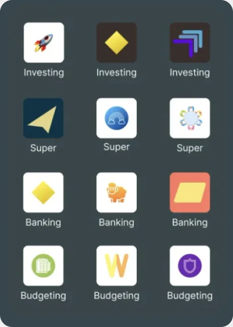 A folder of many separate finance apps
